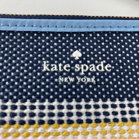NWT Kate Spade Ash Street Boardwalk Stripe Tassel Woven Purse Bag Pouch Clutch - Picture 4 of 10